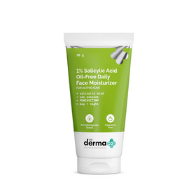 The Derma Co 1% Salicylic Acid Oil-Free Face Moisturizer for Active Acne (50g)