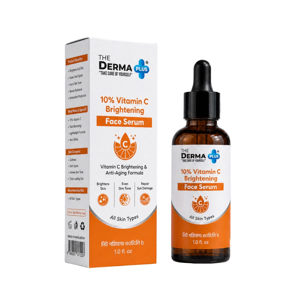 The Derma Plus 10% Vitamin C Brightening Face Serum (30ml)