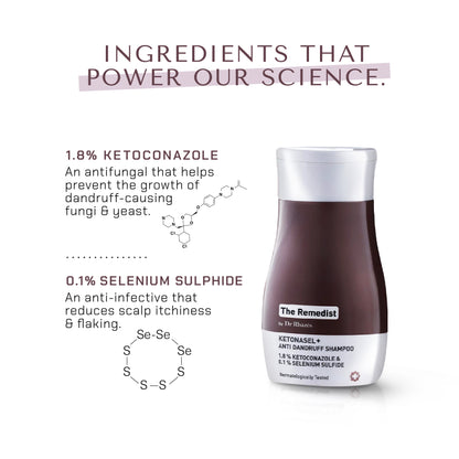 The Remedist by Dr Rhazes Ketonasel + Anti Dandruff Shampoo (100ml) ingredients
