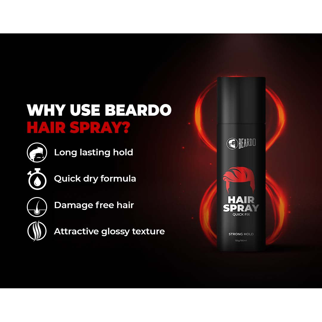 Beardo Strong Hold Hair Spray For Men (192ml)