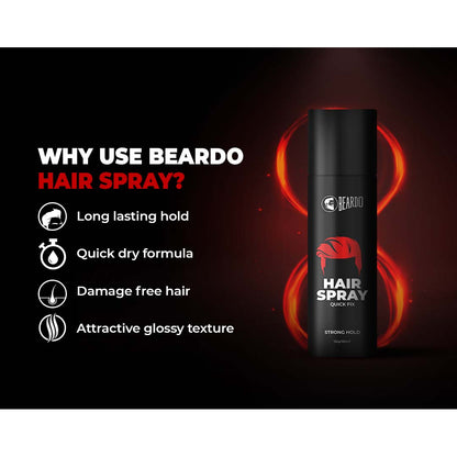 Beardo Strong Hold Hair Spray For Men (192ml)