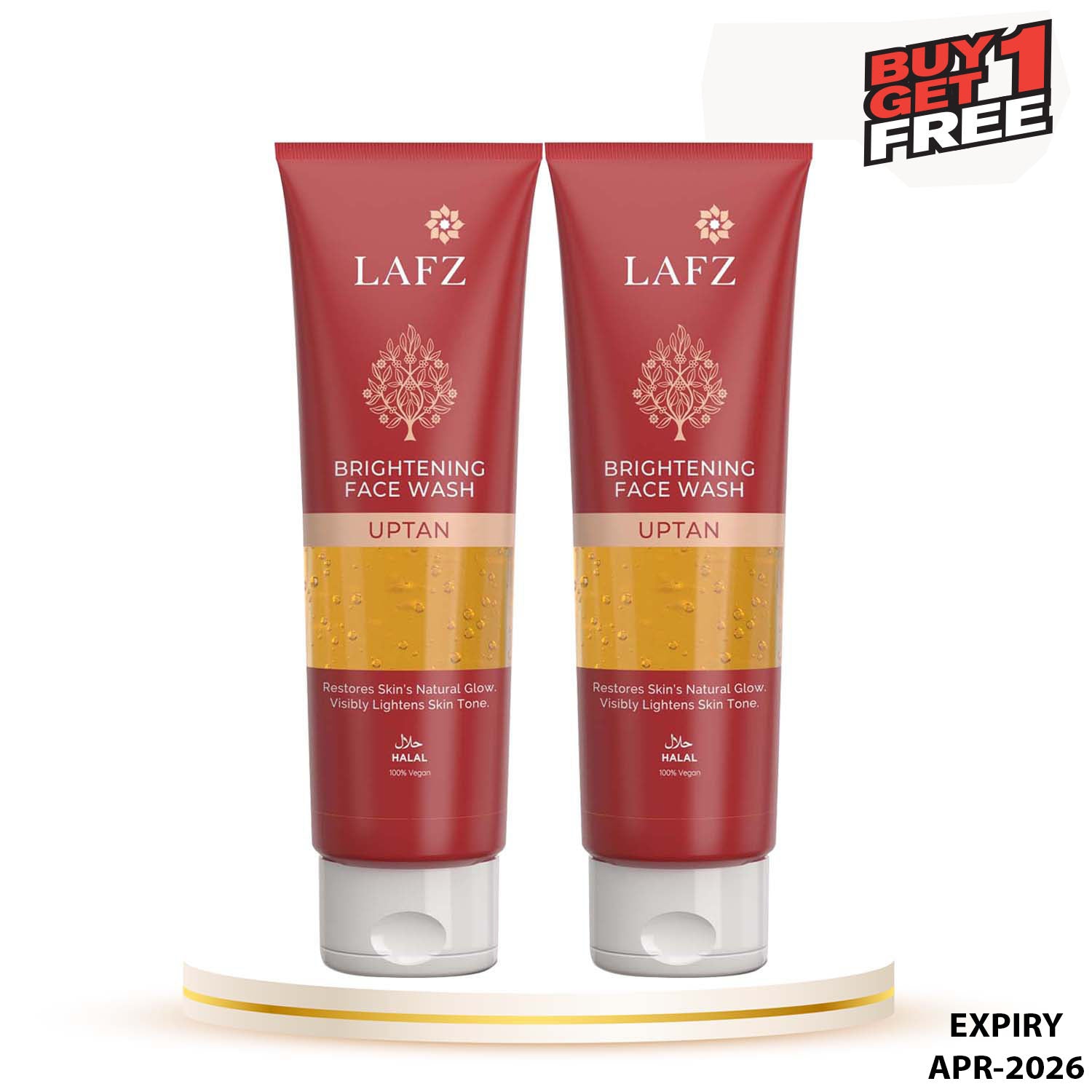 Lafz Uptan Brightening Face Wash (75ml) - Tube (B1G1)