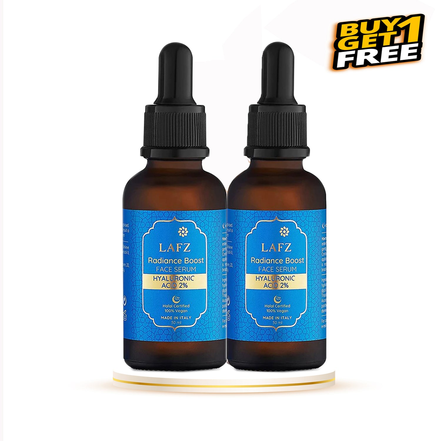 Lafz Radiance Boost Face Serum - Hyaluronic Acid 2% (30ml) - B1G1