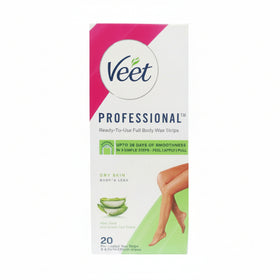 Veet Professional Ready To Use Aloe Vera Full Body 20 Wax Strips