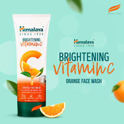 Himalaya Brightening Vitamin C Orange Facewash (100ml)