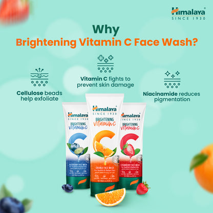 Himalaya Brightening Vitamin C Orange Facewash (100ml)