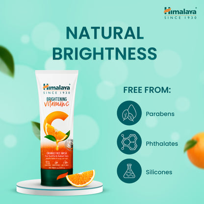 Himalaya Brightening Vitamin C Orange Facewash (100ml)