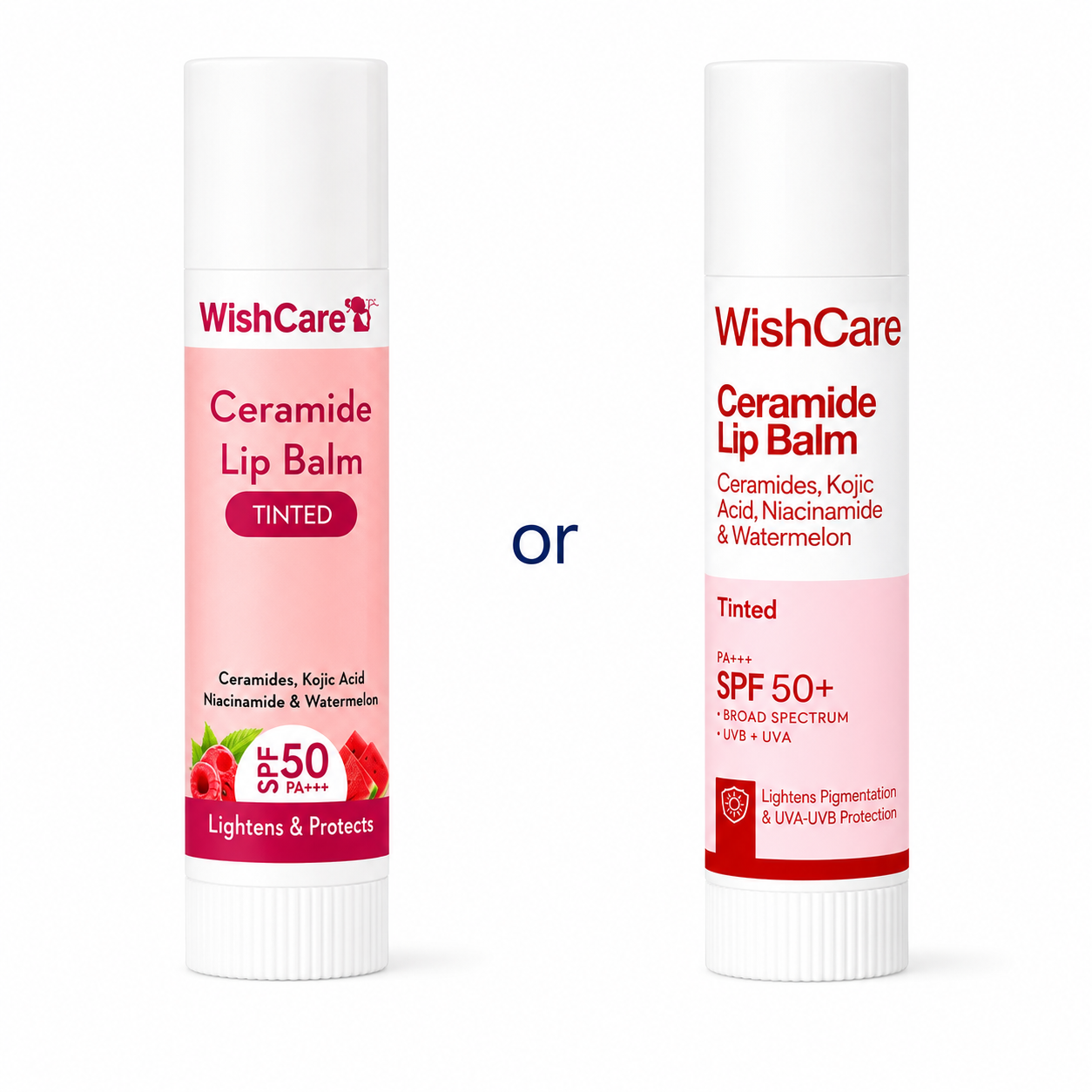WishCare Ceramide Lip Balm Tinted with SPF 50 PA+++ (5g) packaging
