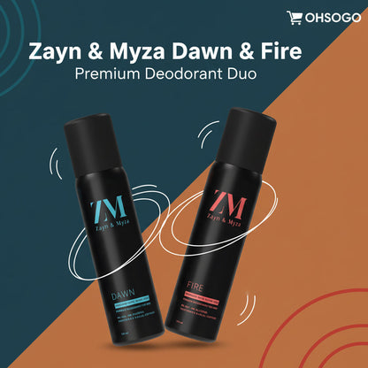 Zayn &amp; Myza Premium Fragrance No Gas No Alcohol for Men 120ml - Dawn &amp; Fire (Combo) BD