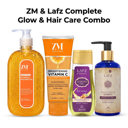 ZM &amp; Lafz  Complete Glow &amp; Hair Care Combo