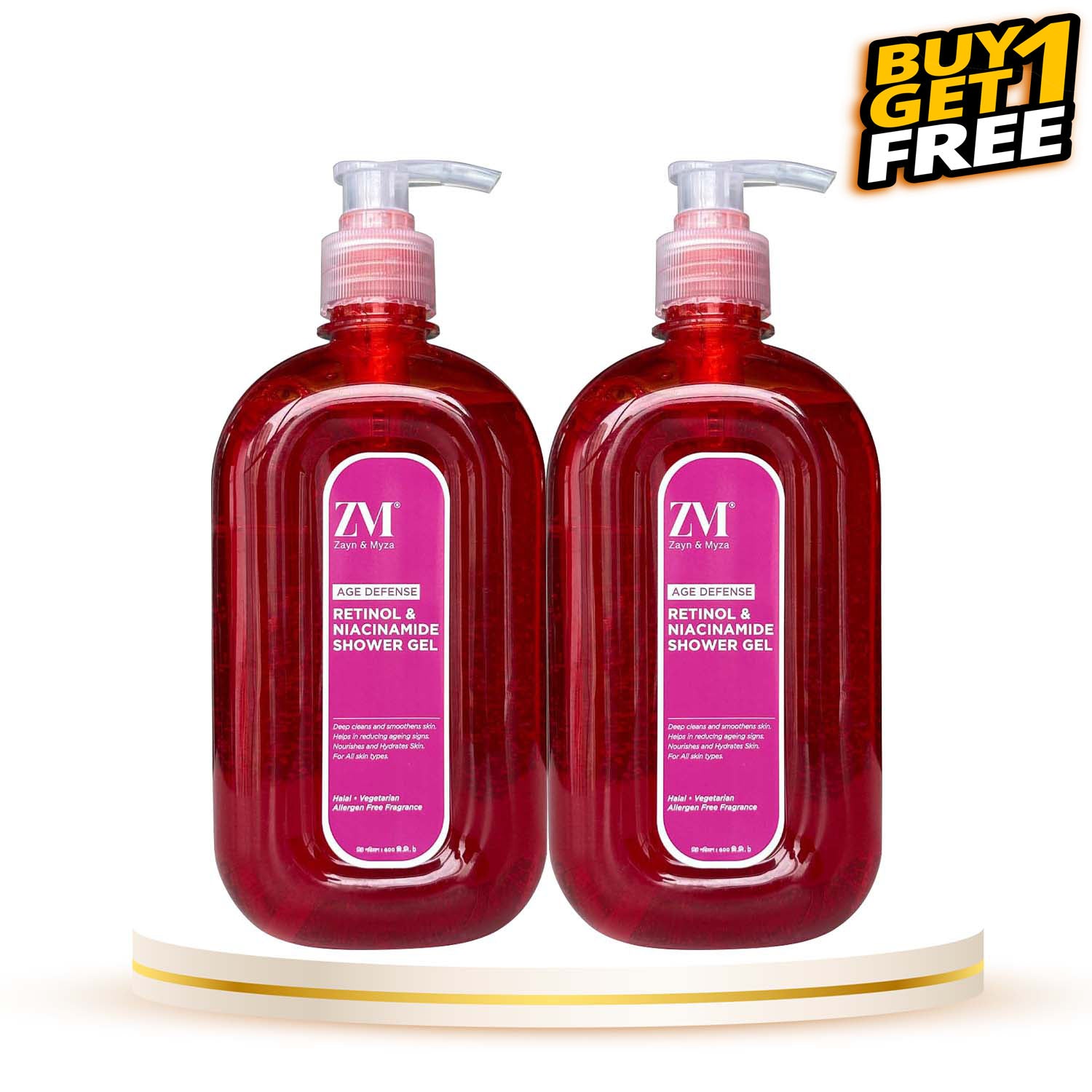 Zayn &amp; Myza Age Defense Retinol &amp; Niacinamide Shower Gel 500ml - B1G1