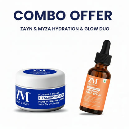 Zayn &amp; Myza Vitamin C Serum &amp; 3x Vitamin E Moisturizing Cream - Combo Pack