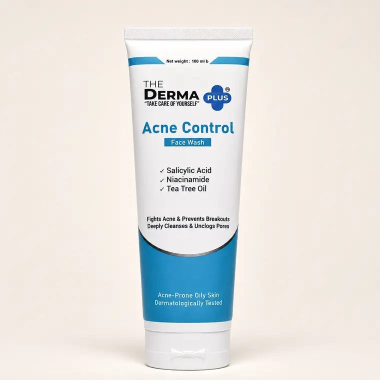 The Derma Plus Acne Defense Set (Acne Control Face Wash 100ml + 2% Salicylic Acid Face Serum 30ml)