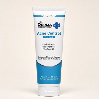 The Derma Plus Acne Defense Set (Acne Control Face Wash 100ml + 2% Salicylic Acid Face Serum 30ml)