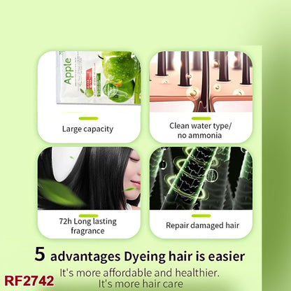 Apple Hair Dye Cream Shampoo (Black) 30ml