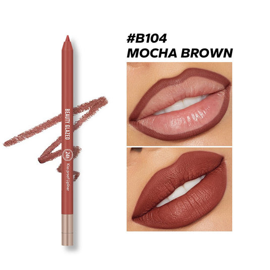 Beauty Glazed Waterproof &amp; Long Lasting Lip Liner - B104 Mocha Brown