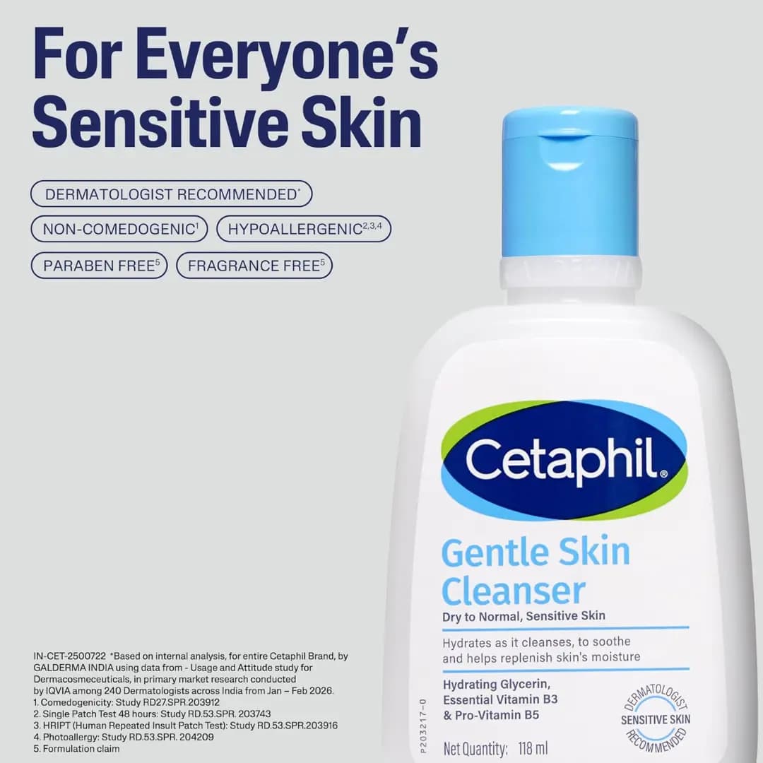 Cetaphil Gentle Skin Cleanser Dry to Normal &amp; Sensitive Skin (118ml)