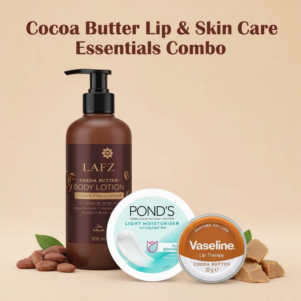 Cocoa Butter Lip &amp; Skin Care Essentials Combo