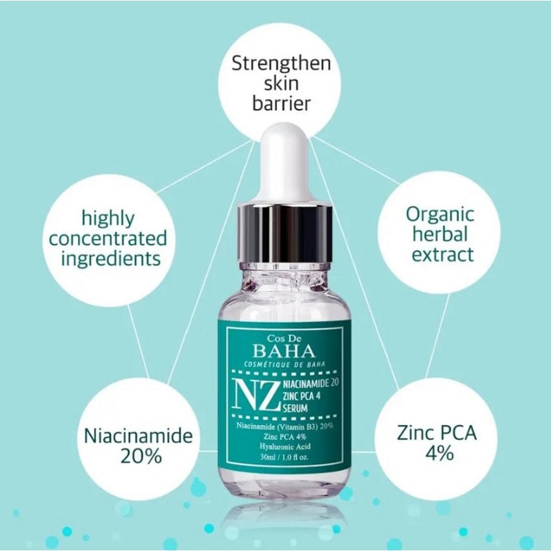 Cos De BAHA Niacinamide 20 Zinc Pca 4 (NZ) (30ml)