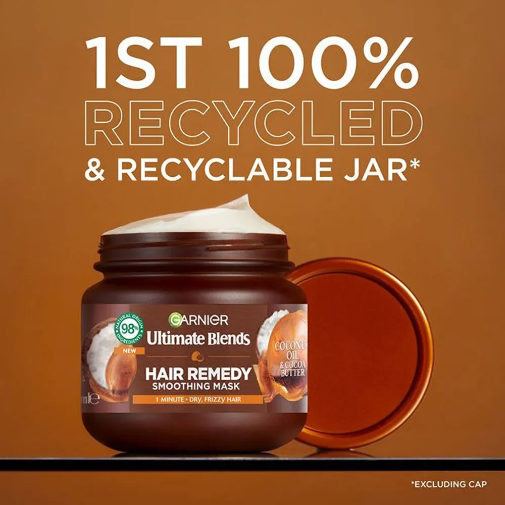 Garnier Ultimate Blends Coconut Oil &amp; Cocoa Butter Hair Remedy Smoothing Mask 340ml