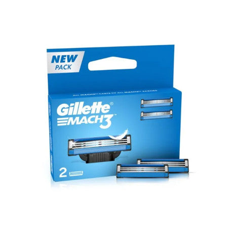 Gillette Mach3 Shaving Razor Cartridges 2 pcs