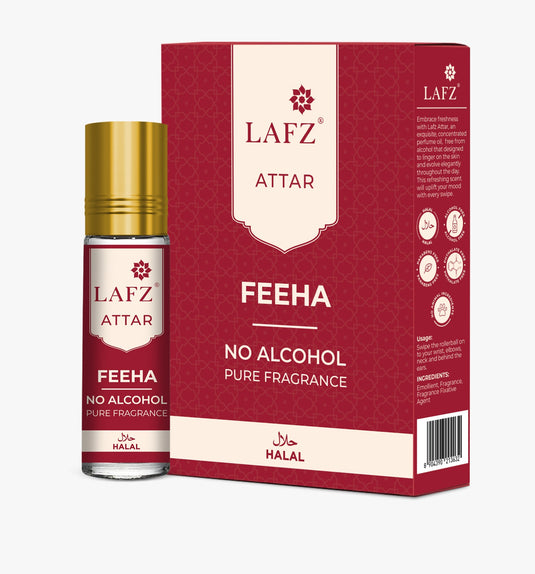 Lafz No Alcohol Pure Fragrance Attar (6ml) - Feeha