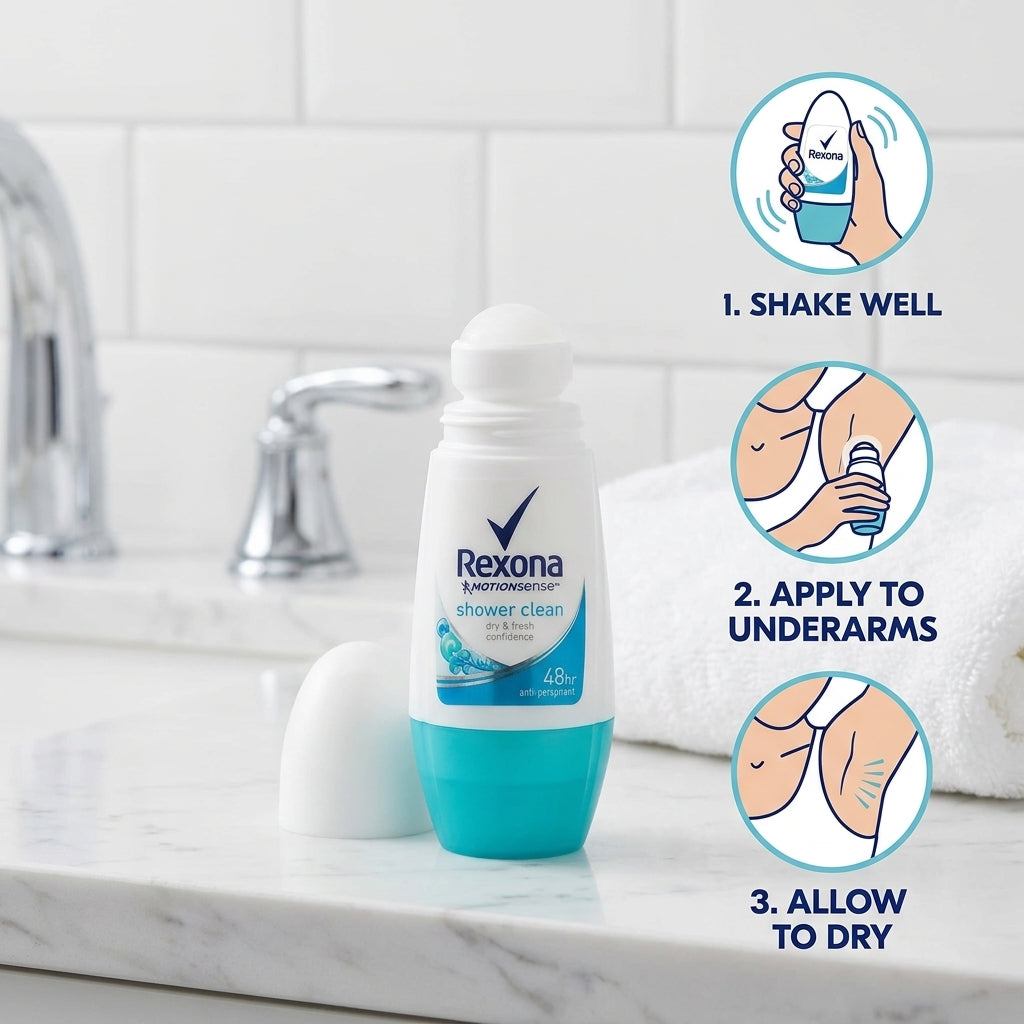 Rexona Motion Activated Shower Clean Roll On (45ml)