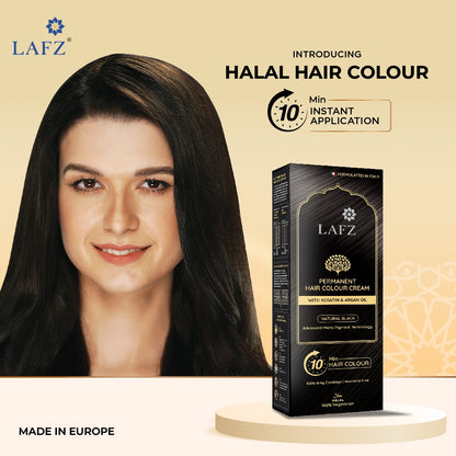 Lafz Permanent 10 Min Hair Color Cream Dubai (40ml) - Natural Black (Pack of 03)
