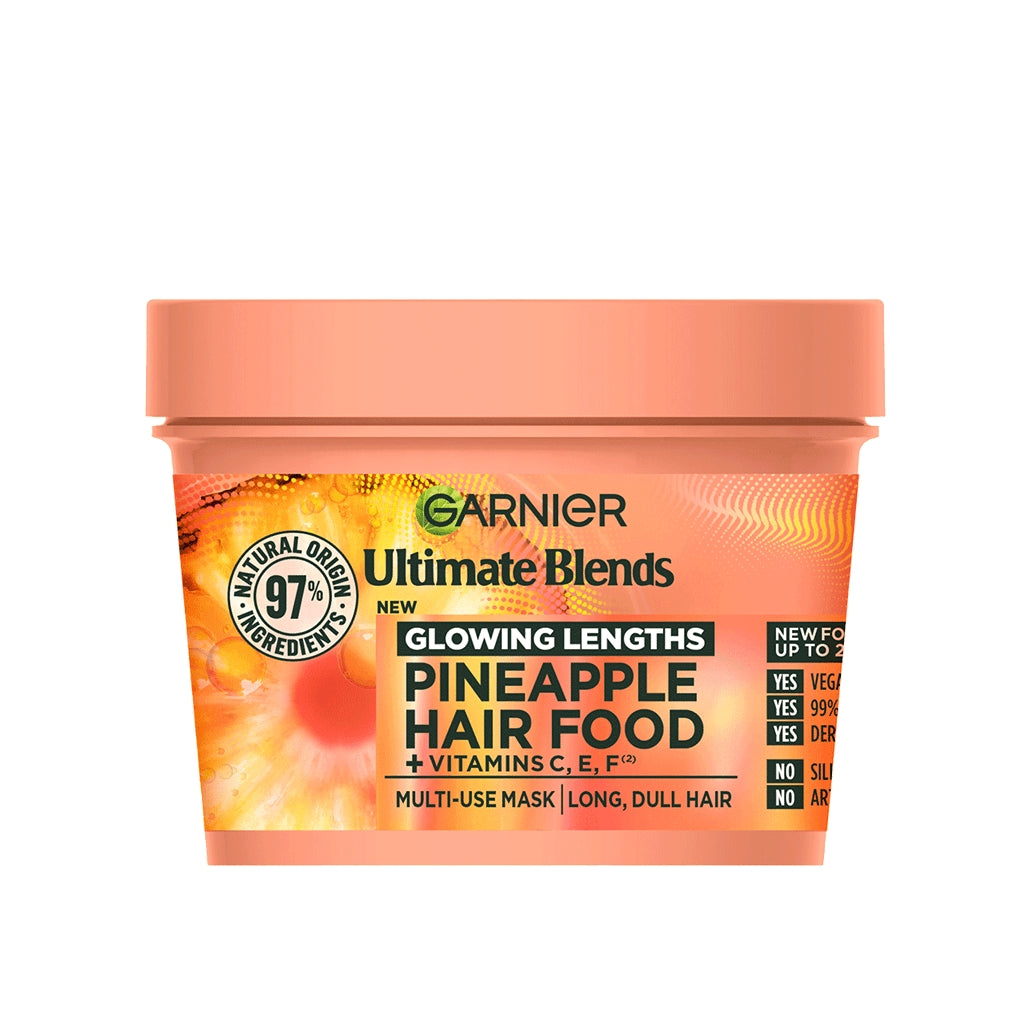 Garnier Ultimate Blends Glowing Lengths Pineapple Hair Food + Vitamin C, E, F Multi-Use Mask 400ml