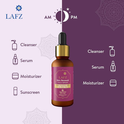 Lafz Skin Renewal Face Serum (30ml) - Niacinamide 10% &amp; Zinc 1%