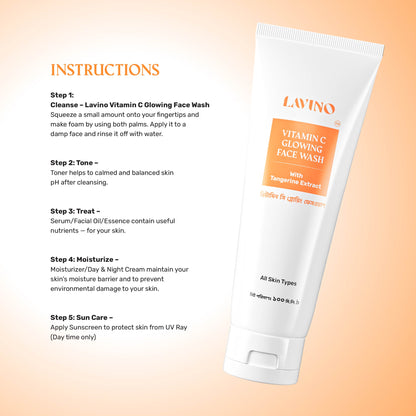 Lavino Vitamin C Face Wash with Tangerine Extract (100ml)