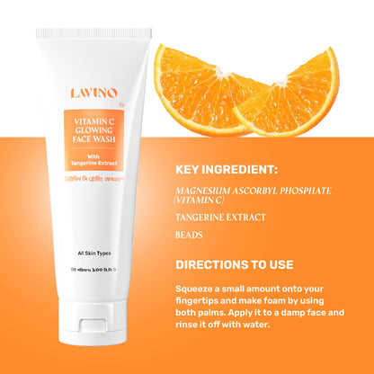 Lavino Vitamin C Face Wash with Tangerine Extract (100ml)