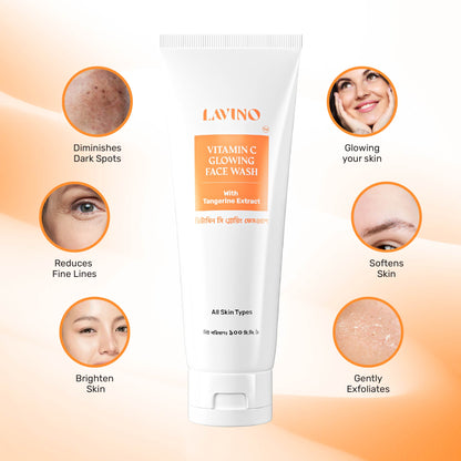 Lavino Vitamin C Face Wash with Tangerine Extract (100ml)