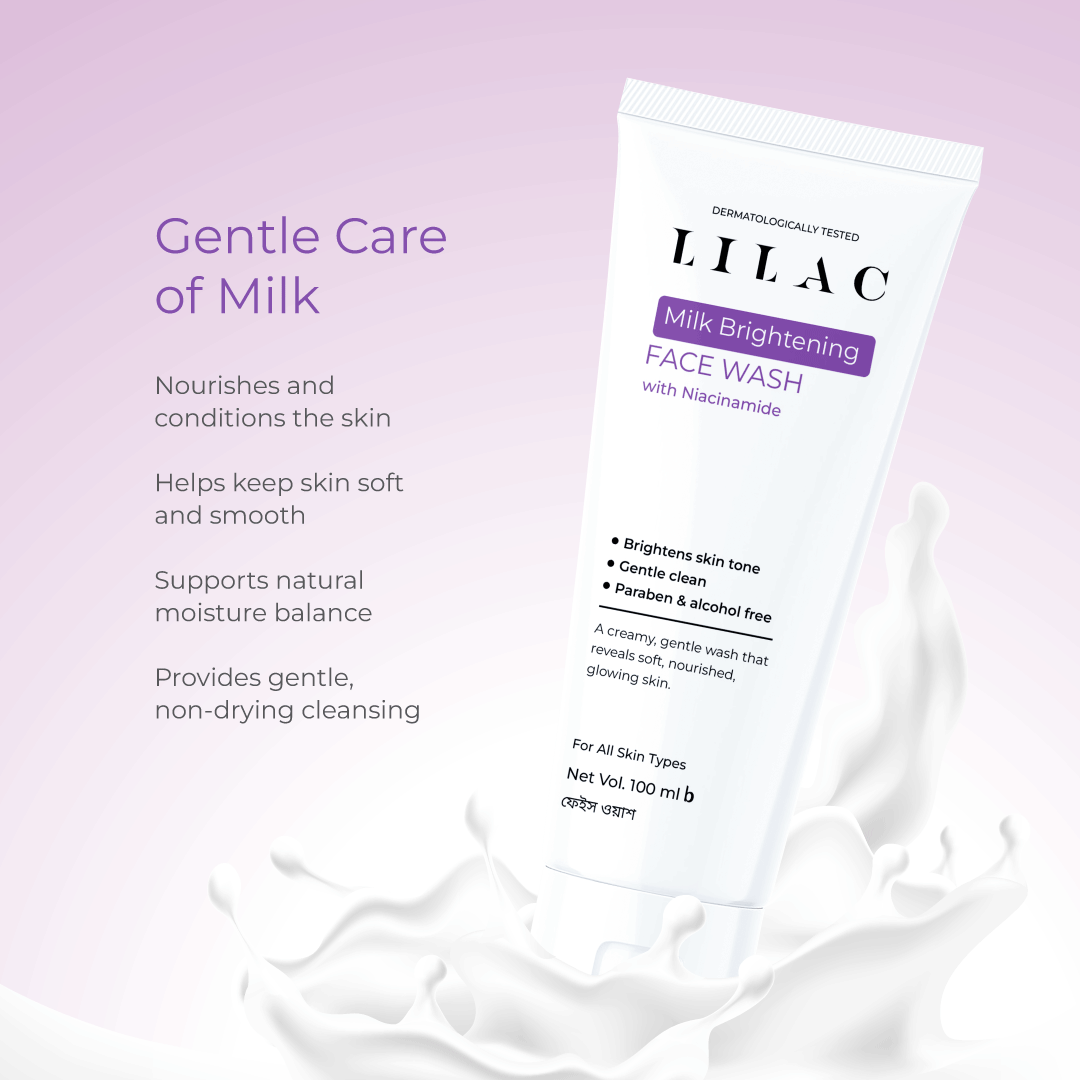 Lilac Milk Brightening Face Wash (100ml)