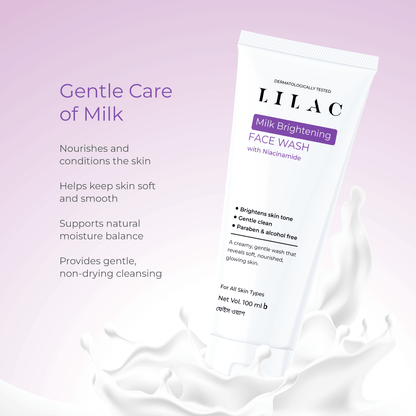 Lilac Milk Brightening Face Wash (100ml)