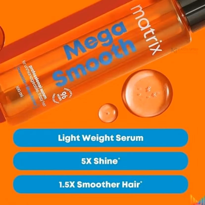MATRIX Mega Smooth Anti-Frizz Serum with Shea Butter and Ceramides (100ml)