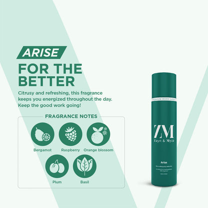 Zayn &amp; Myza Premium No Alcohol Perfume for Men (160ml) - Arise
