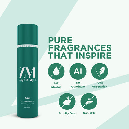 Zayn &amp; Myza Premium No Alcohol Perfume for Men (160ml) - Arise