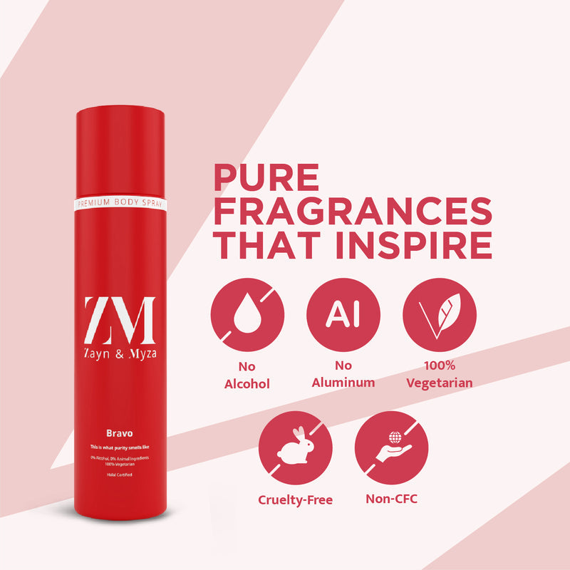 Zayn &amp; Myza Premium No Alcohol Perfume for Men (160ml) - Bravo