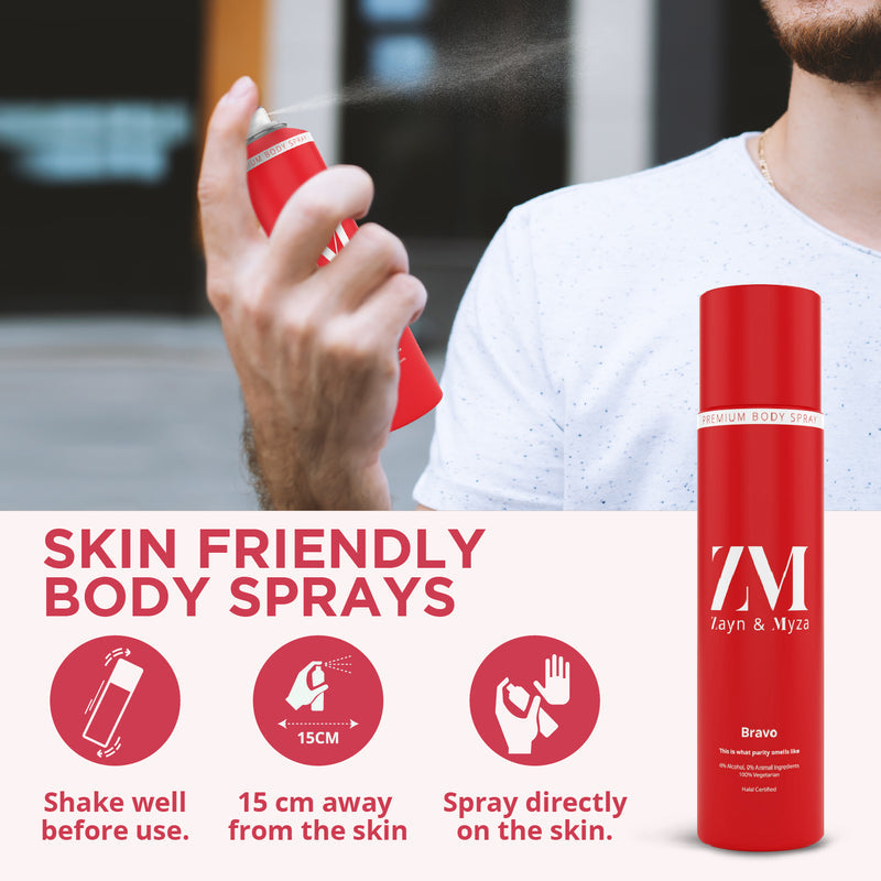 Zayn &amp; Myza Premium No Alcohol Perfume for Men (160ml) - Bravo