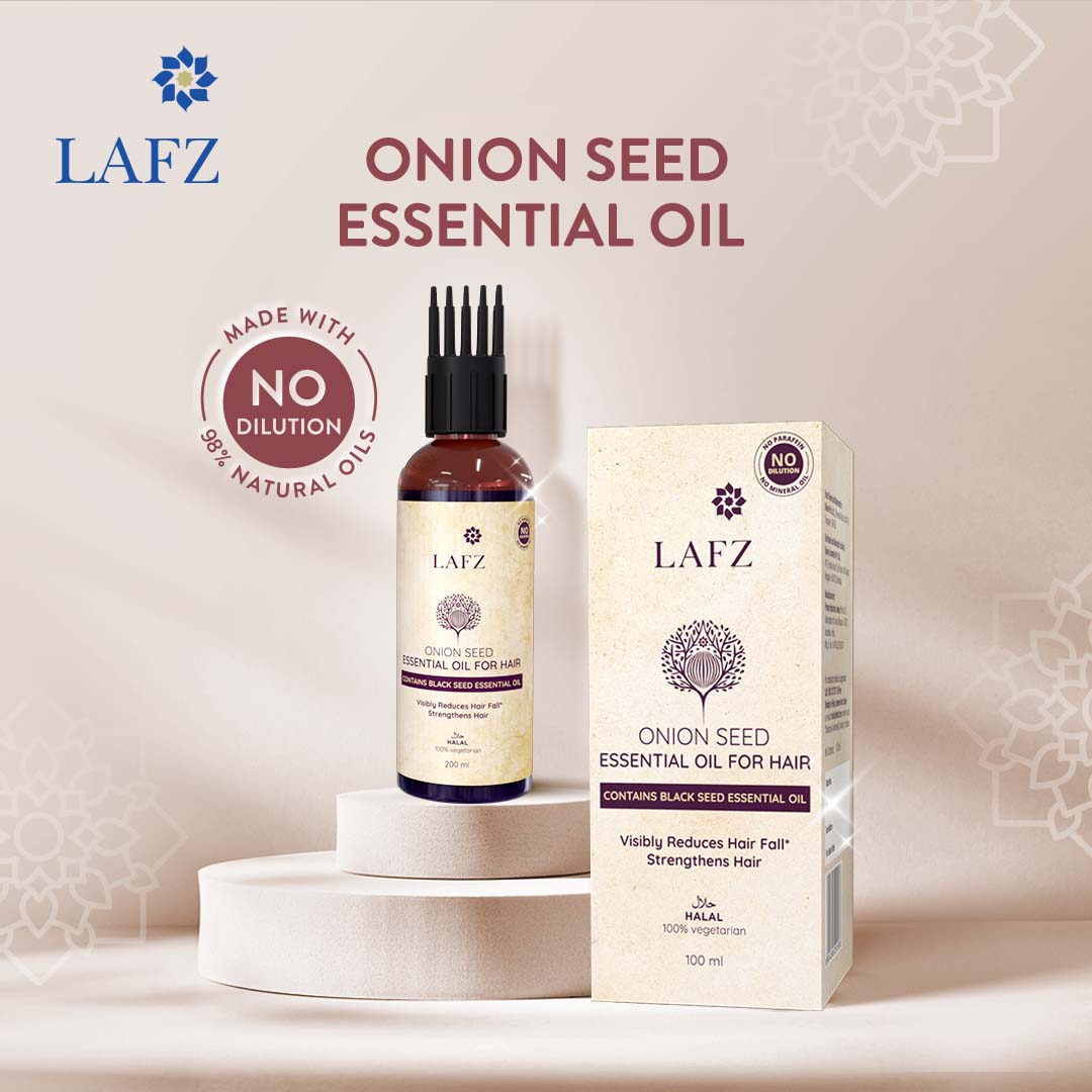 Lafz Essential Onion And Black Seed Hair Oil 100ml (Pack of 2) with Scalp Serum 50ml