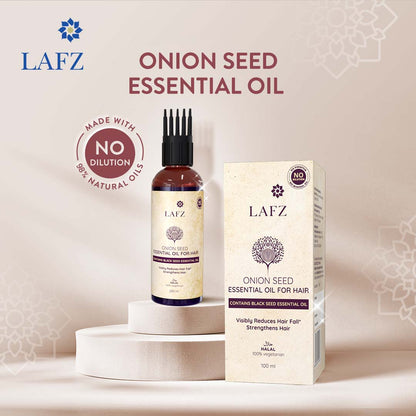 Lafz Essential Onion And Black Seed Hair Oil 100ml (Pack of 2) with Scalp Serum 50ml