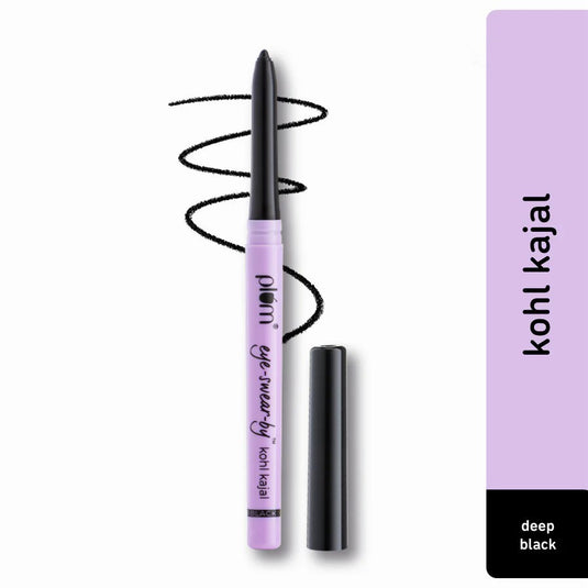 Plum Kohl Kajal Deep Black Creamy Smooth (0.35gm)