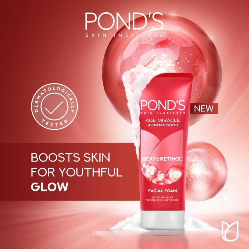 Ponds Age Miracle Ultimate Youth Hexyl Retinol Facial Foam - 90gm
