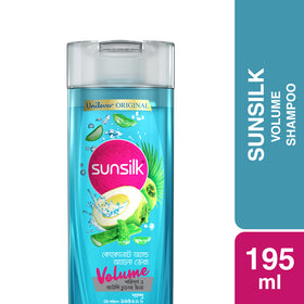 Sunsilk Coconut Water &amp; Aloe Vera Volume Hair Shampoo (195ml)