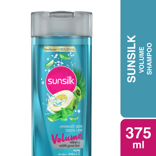 Sunsilk Coconut Water &amp; Aloe Vera Volume Hair Shampoo (375ml)