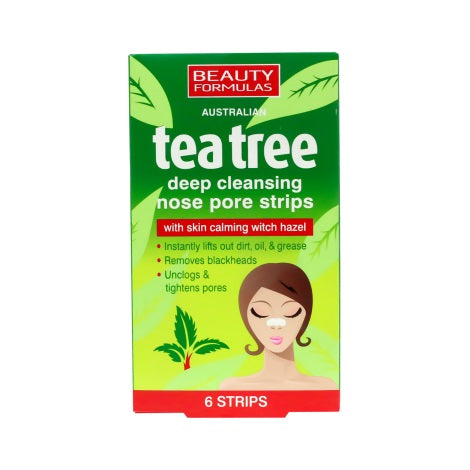 Beauty Formulas Tea Tree Nose Pore Strips 6s
