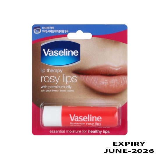 Vaseline Lip Therapy Rosy Lips With Petroleum Jelly 4.8gm