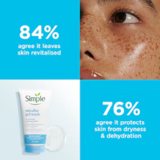 Simple Water Boost Micellar Gel Wash (150ml)