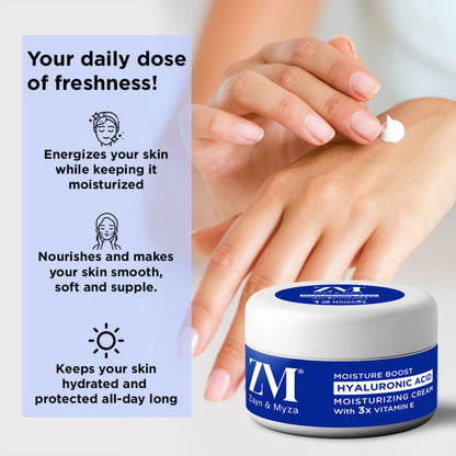 Zayn &amp; Myza Moisture Boost Hyaluronic Acid Moisturizing Cream with 3x Vitamin E (50gm)